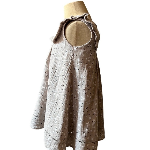 THE PRAIRIE BY RACHEL ASHWELL GIRLS BEIGE FLORAL SLEEVELESS CASUAL DRESS SIZE 3T - Picture 8 of 13